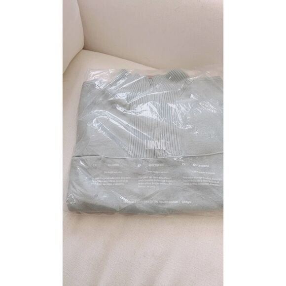 Lunya Cozy Cotton Silk Zip Pullover chilly blue M - Picture 6 of 11